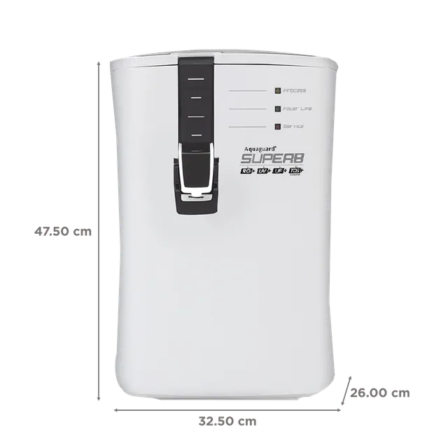 Aquaguard Superb 4.9L UV + UF Water Purifier with LED Indicator (White)