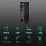 PHILIPS 80W Multimedia Speaker (Surround Sound, 2.0 Channel, Black)