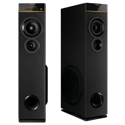 PHILIPS 80W Multimedia Speaker (Surround Sound, 2.0 Channel, Black)