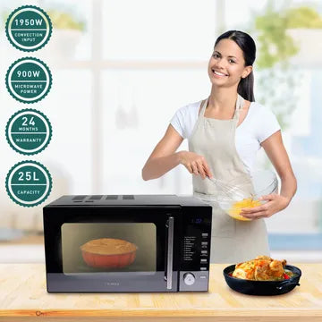 Croma 25L Convection Microwave Oven with LED Display (Black)