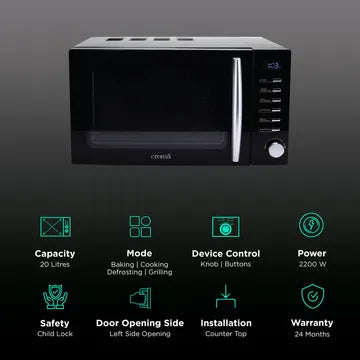 Croma 20L Convection Microwave Oven with LED Display