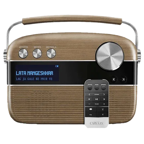 SAREGAMA Carvaan 6W Portable Bluetooth Speaker (5 Hours Playtime, Oakwood Brown)