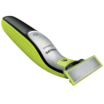 PHILIPS OneBlade Rechargeable Cordless Shaver for Face for Men (60min Runtime, Unique OneBlade Technology, Lime Green & Charcoal Grey)