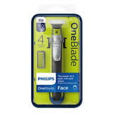 PHILIPS OneBlade Rechargeable Cordless Shaver for Face for Men (60min Runtime, Unique OneBlade Technology, Lime Green & Charcoal Grey)