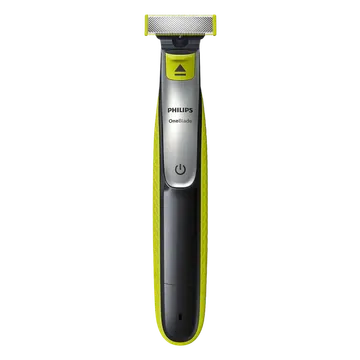 PHILIPS OneBlade Rechargeable Cordless Shaver for Face for Men (60min Runtime, Unique OneBlade Technology, Lime Green & Charcoal Grey)