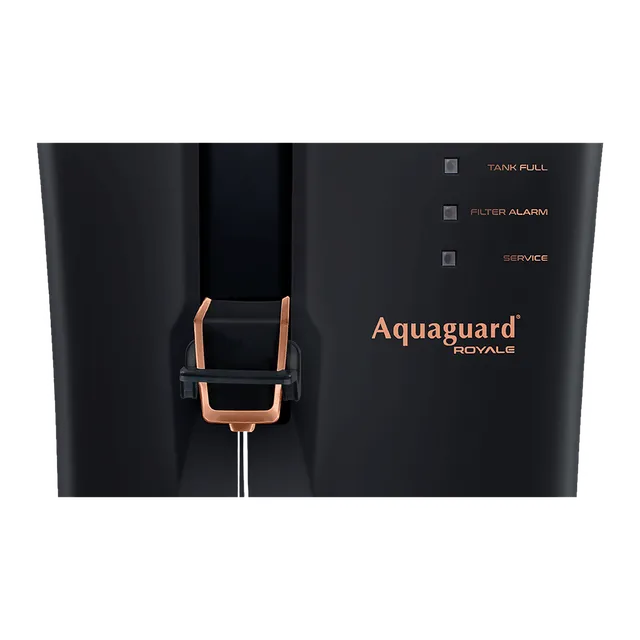 Aquaguard Royale 5.5L RO + UV + MTDS + SS Smart Water Purifier with Active Copper Zinc Booster Tech and 7 Stage Purification (Black/Bronze)