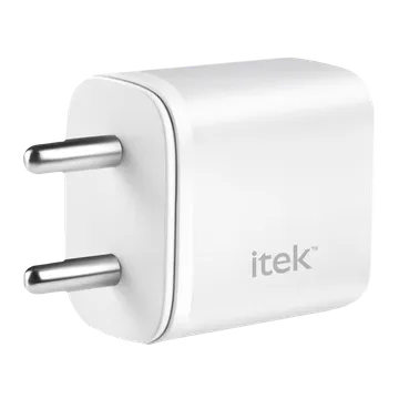 Itek 20W Type A & Type C 2-Port Fast Charger (Short-Circuit Protection, White)