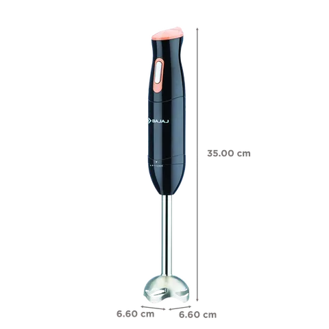 BAJAJ 300 Watt Hand Blender (Silent DC Motor, Black)