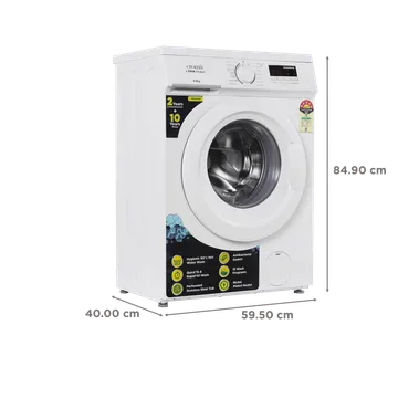 Croma 6 kg 5 Star Fully Automatic Front Load Washing Machine (CRLWFL0605W7901, In-built Heater, White)