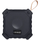 Croma 5W Portable Bluetooth Speaker (IPX7 Waterproof, High Bass, Black)