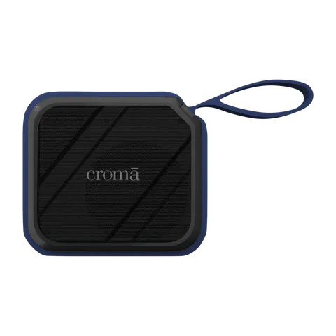 Croma 8W Portable Bluetooth Speaker (Water Resistant, Rich Bass, Stereo Channel, Blue)