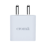 Croma 20W Type C Fast Charger (Type c to type c cable included, Apple compatible, white)