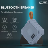 Croma 5W Portable Bluetooth Speaker (Water Proof, 21 Hours Playback Time, True Wireless Stereo Function, Grey)