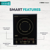 Croma 2000W Induction Cooktop with 5 Preset Menus