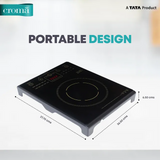 Croma 2000W Induction Cooktop with 5 Preset Menus