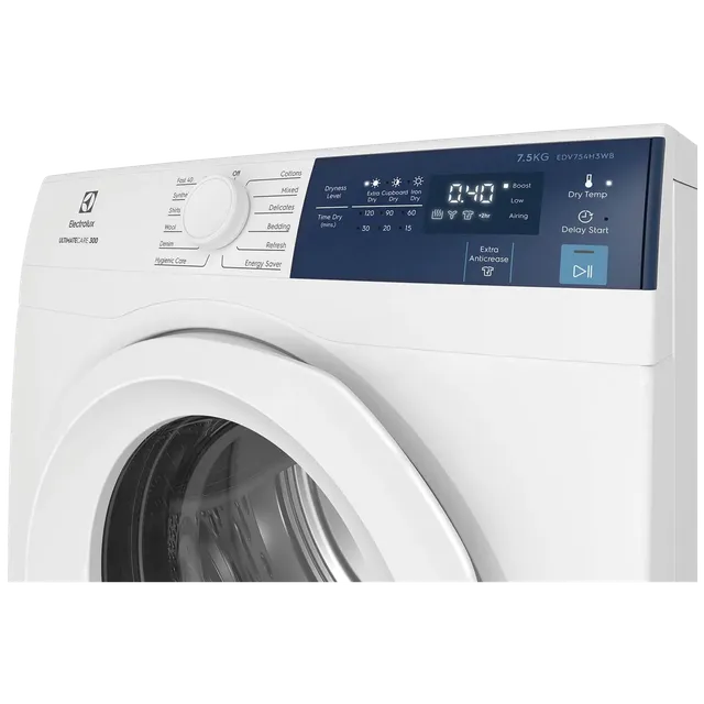 Electrolux UltimateCare 300 7.5 kg Fully Automatic Front Load Dryer (ReverseTumbling Function, EDV754H3WB, White)