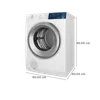 Electrolux 8.5 Kg Fully Automatic Front Load Dryer (UltimateCare 300, EDV854J3WB, ReverseTumbling, White)