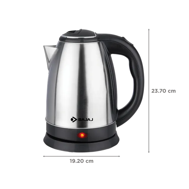 BAJAJ KTX 1500 Watt 1.8 Litre Electric Kettle with Concealed Heating Element (Black)