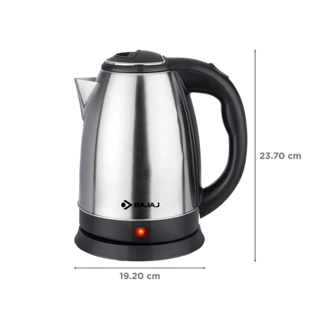 BAJAJ KTX 1500 Watt 1.8 Litre Electric Kettle with Concealed Heating Element (Black)