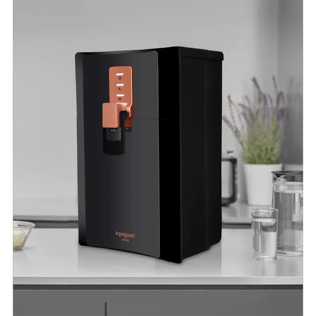 Aquaguard Superio 5L RO + UV + MTDS + SS Smart Water Purifier with Active Copper Zinc Booster Tech and 7 Stage Purification (Black/Metallic Copper)