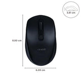 Croma Wireless Optical Mouse (Variable DPI Up to 1600, Compact & Lightweight Design, Black)