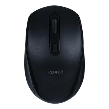 Croma Wireless Optical Mouse (Variable DPI Up to 1600, Compact & Lightweight Design, Black)