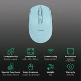 Croma Wireless Optical Mouse (1600 DPI, Compact & Lightweight Design, Blue)