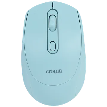 Croma Wireless Optical Mouse (1600 DPI, Compact & Lightweight Design, Blue)