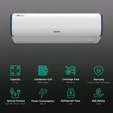 VOLTAS Vectra Pearl 4 in 1 Convertible 1.5 Ton 3 Star Inverter AC with Anti-Dust Filter (Copper Condenser, 183V Vectra Pearl Marvel)