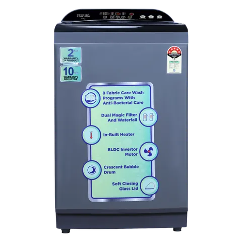 Croma 11 kg 5 Star Inverter Fully Automatic Top Load Washing Machine ( In-built Heater, Mid Black)