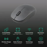 LAPCARE SAFARI WIRELESS MOUSE BLACK