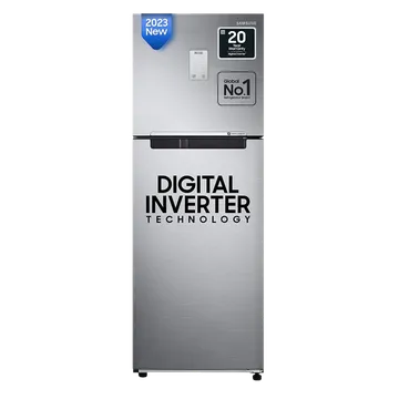 Samsung 224 Litres 2 Star Frost Free Double Door Refrigerator with Curd Maestro and Digital Inverter Compressor (RT28C3522S8/HL, Elegant Inox)