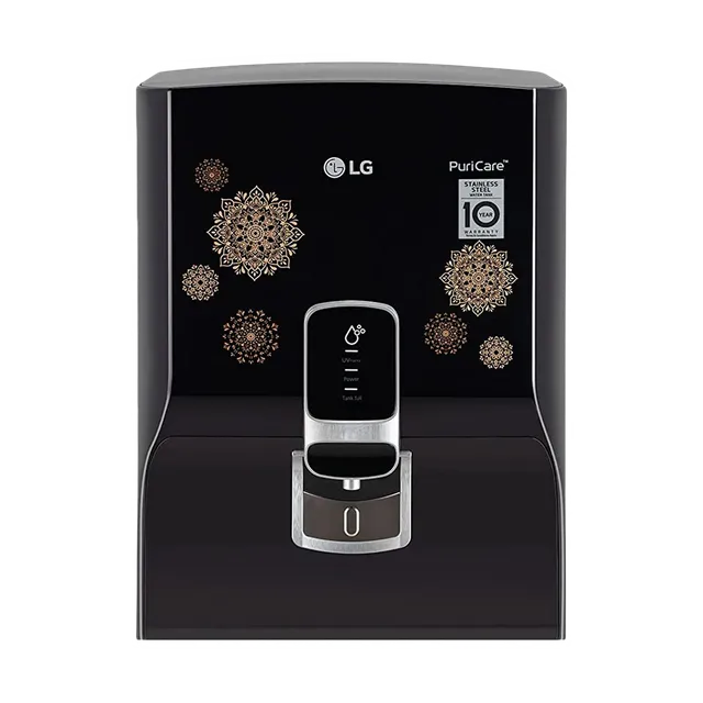 LG PuriCare 8L RO + UV Water Purifier with Mineral Booster (Black with Regal Pattern)