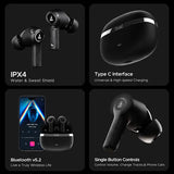 boAt Nirvana Ion TWS Earbuds with Environmental Noise Cancellation (IPX4 Water Resistant, 120 Hours Playback, Charcoal Black)