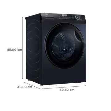 Haier 8 kg 5 Star Inverter Fully Automatic Front Load Washing Machine (HW80-IM12929CBK, Anti Bacterial Technology, Black)