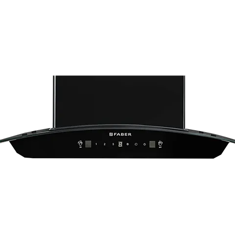 FABER SUNNY IN HC SC FL LG 90cm 1200m3/hr Ducted Auto Clean Wall Mounted Chimney with Touch & Gesture Control (Black)