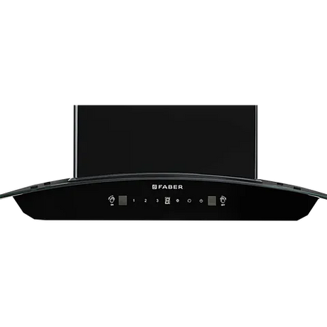 FABER SUNNY IN HC SC FL LG 90cm 1200m3/hr Ducted Auto Clean Wall Mounted Chimney with Touch & Gesture Control (Black)