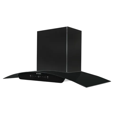 FABER SUNNY IN HC SC FL LG 90cm 1200m3/hr Ducted Auto Clean Wall Mounted Chimney with Touch & Gesture Control (Black)