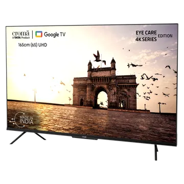 Croma 165 cm (65 inch) 4K Ultra HD LED Google TV with Bezel Less Display