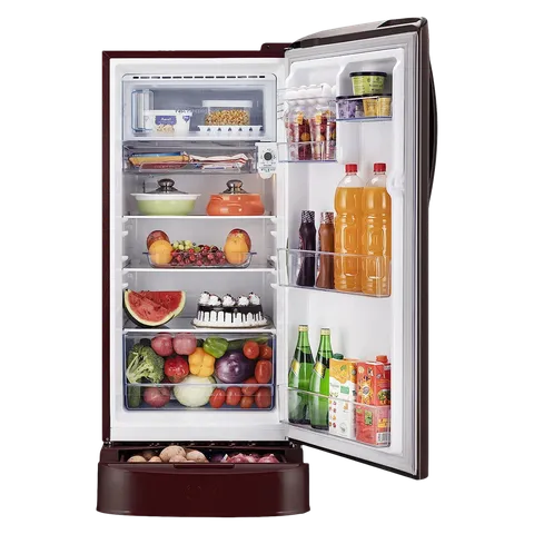 LG 201 Litres 5 Star Direct Cool Single Door Refrigerator (Model: GL-D211HSEZ, Scarlet Euphoria)