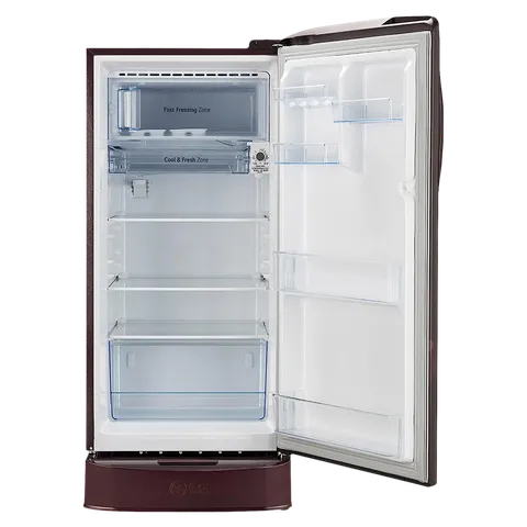 LG 201 Litres 5 Star Direct Cool Single Door Refrigerator (Model: GL-D211HSEZ, Scarlet Euphoria)