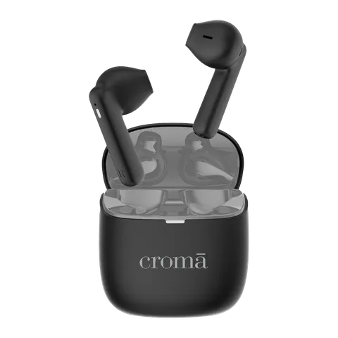 Croma TWS Earbuds (Fast Charging, Black and Grey)