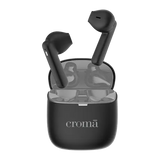 Croma TWS Earbuds (Fast Charging, Black and Grey)