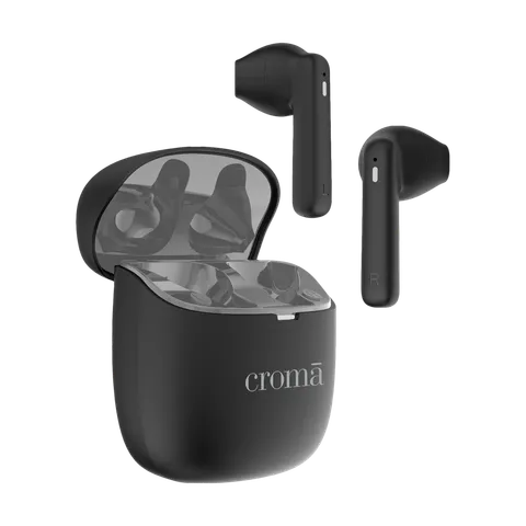 Croma TWS Earbuds (Fast Charging, Black and Grey)