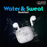 Croma IN 101 TWS Earbuds with Passive Noise Cancellation (IPX4 Water Resistant, 28 Hours Playback White)