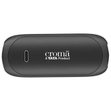 Croma Sliding TWS Earbuds with Passive Noise Cancellation (IPX4 Waterproof, 30 Hours Playback Time, Black)