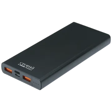 Croma 10000 mAh 22.5W Fast Charging Power Bank (2 Type A, 1 PD Type C & 1 Micro USB Port, Aluminium Casing, Apple Compatible, Black)