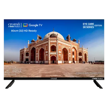 Croma 80 cm (32 inch) HD Ready LED Smart Google TV with A Plus Grade Panel