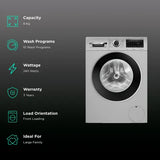 Bosch 8 kg Fully Automatic Front Load Washing Machine (WGA1340TIN, Black Grey)