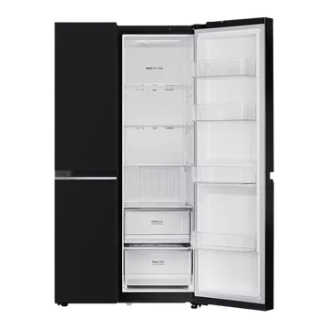 LG 650 Litres 3 Star Frost Free Side by Side Refrigerator with Multi Air Flow (GLB257HWB3, Western Black)